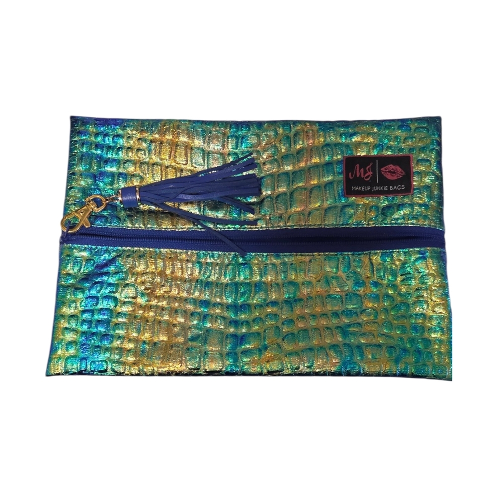 MJ Metallic Blue and Gold Layflat Bag